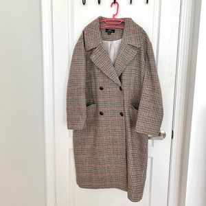 Oversized Houndstooth Coat